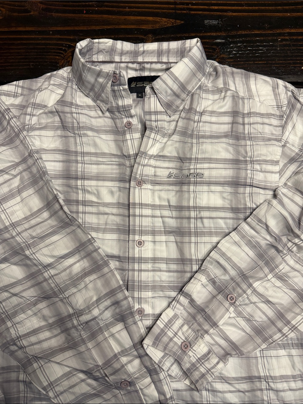 Sage Long-Sleeve Plaid Button-Up Shirt - Light Gray & White